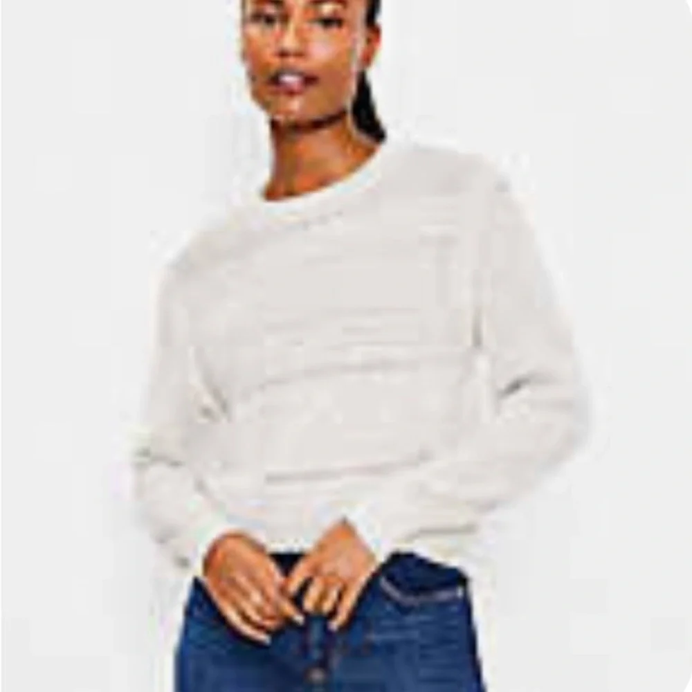Alfani Sweater Mens Large Knit Cotton Gray Round Neck Stretch Long Sleeve Light
